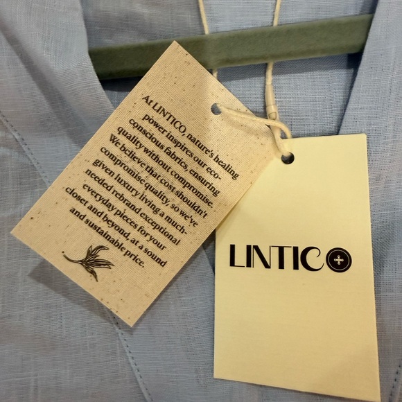 LINTICO Light Blue Linen Joanna Tunic Top - Picture 3 of 7